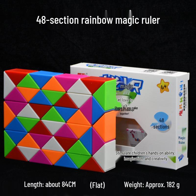 

Qiyi 24-секционный разноцветный магический кубик-змейка: Креативная складная игрушка