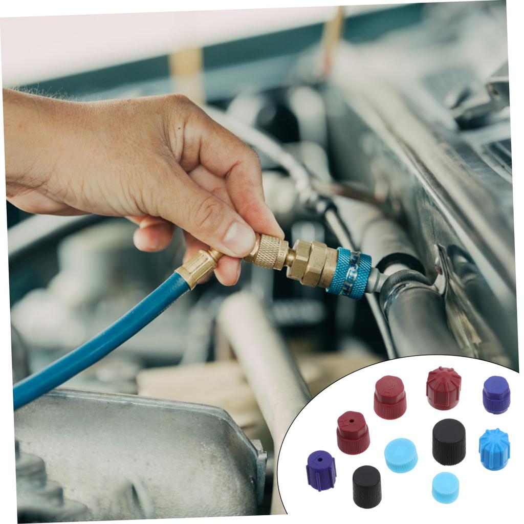 LIFKOME 10 Pcs Car Air Conditioner Protection Cap for Car High Pressure Low Pressure