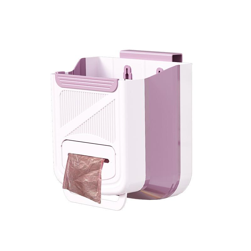 Wall-mounted Kitchen Trash Can - Foldable for Easy Storage - Suitable for Home Kitchen Waste Storage - Bucket for Bathroom Toilet