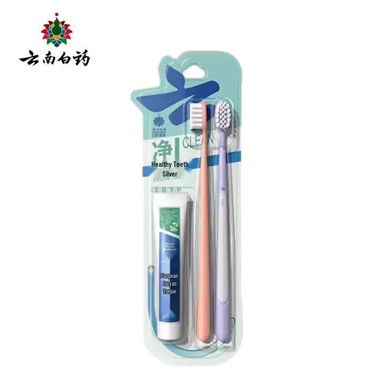 

Yunnan Baiyao Jinkoujian Soft Bristle Toothbrush & Mint Toothpaste Set