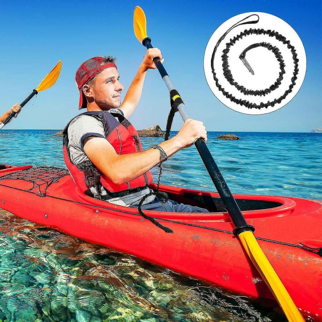 4 Pieces Kayak Paddle Leash Kayak Rod Leash Kayak Paddle Lanyard Stretchable Coiled Lanyard Leash Kayak Accessories