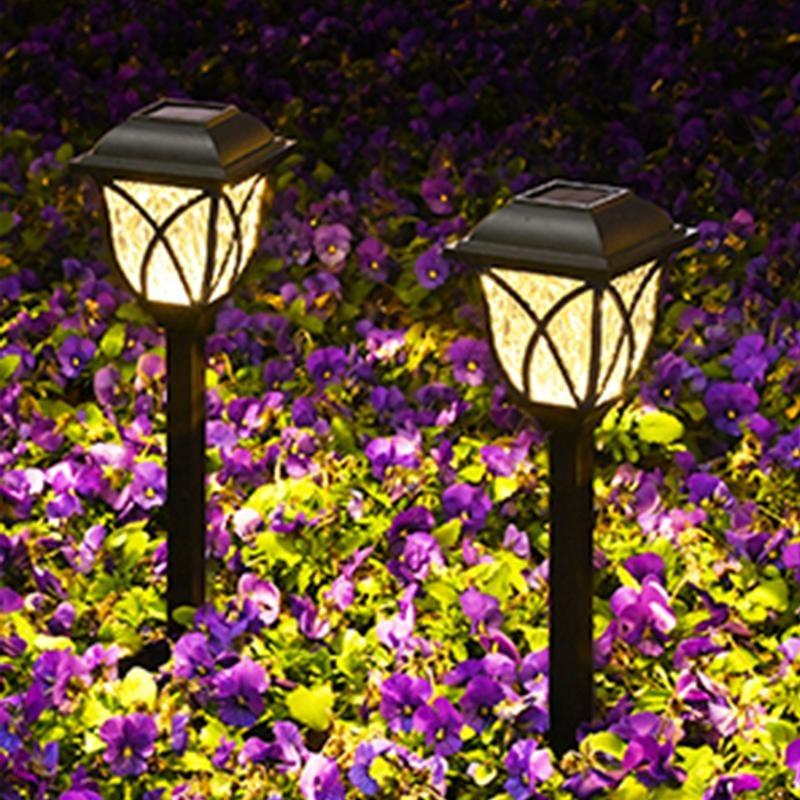 2PCS Solar Lawn Lights Outdoor LED Bright Yard Lamp Waterproof Night Light Landscape Lighting Pathway Light Garden Decor