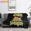 Zocken Zocker Gamer Gaming Faultier Ultraweiche Decke Quilt Winter Sofabezug Bettdecken
