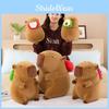 Plush Backpack Capybara Toy Avocado Dragon Fruit Birthday Gift Children