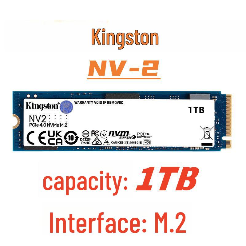 Kingston NV2 High Capacity SSD, 1TB/2TB, M.2 Interface for Computers