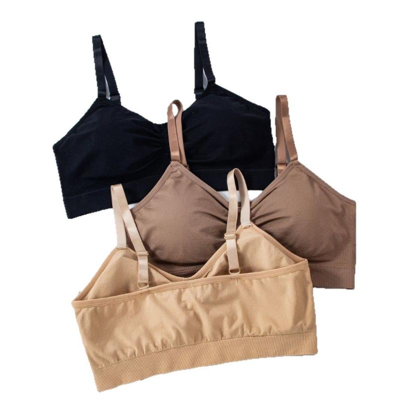 Sutiã esportivo feminino DE Cup Plus sem costura, sem aro de aço, camada única, respirável e confortável