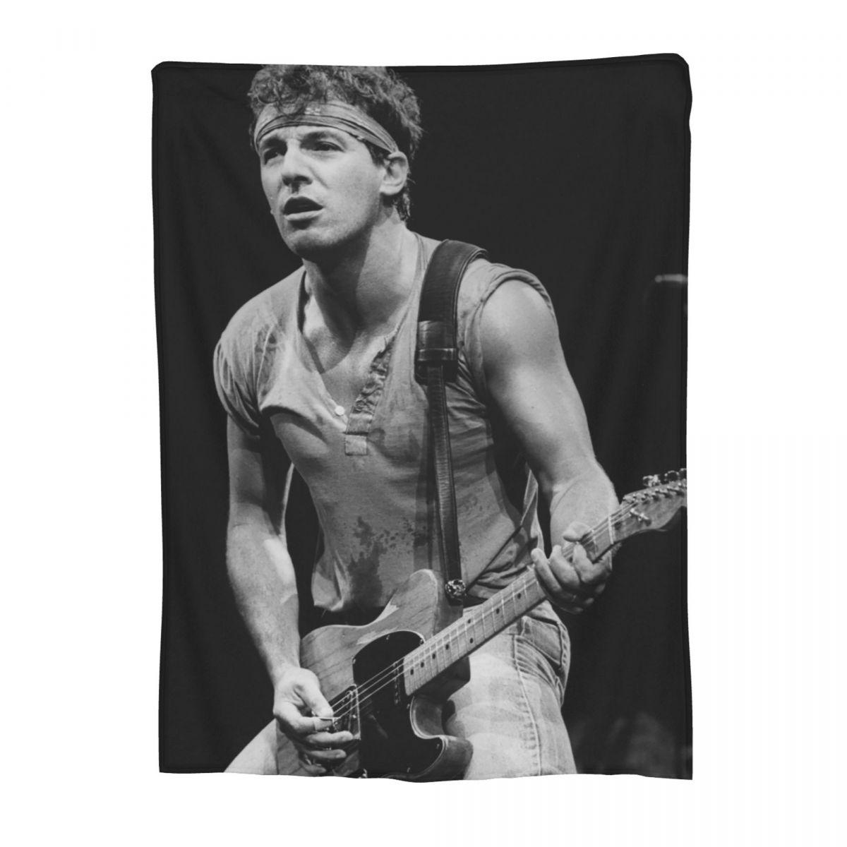

Bruce Frederick Springsteen Is An American Singer Blanket Soft Flannel Throw Blanket Bedspread for Bed Living room Picnic Home 80x120cm