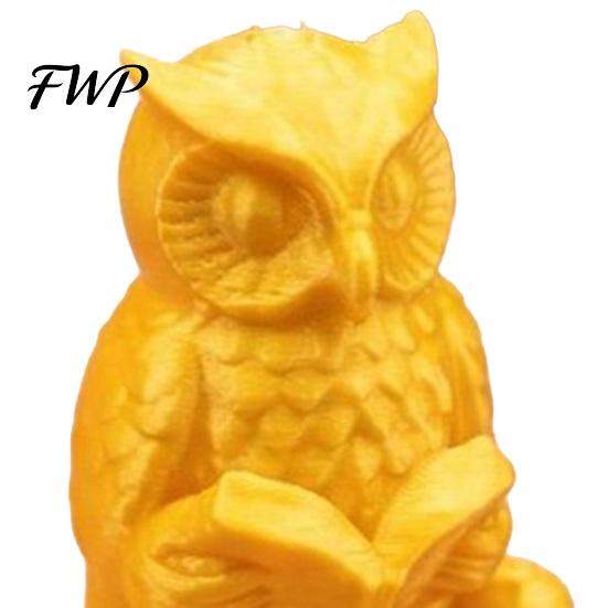 Owl Figurine Meditation 3D Printed Cute Reading Statue Novelty Relaxing Desktop Toy Zen Yoga Animal Sculpture for Office Shelf Decor Stress Relief
