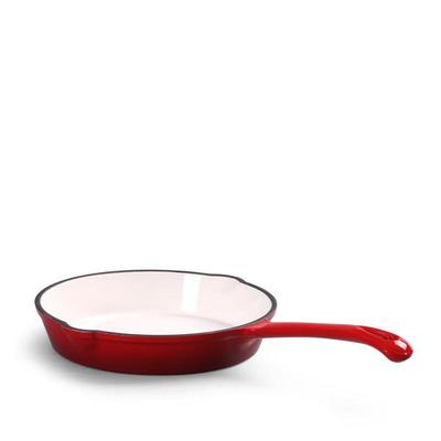 Wutuo Cast Iron Scalloped Frying Pan with Wooden Handle