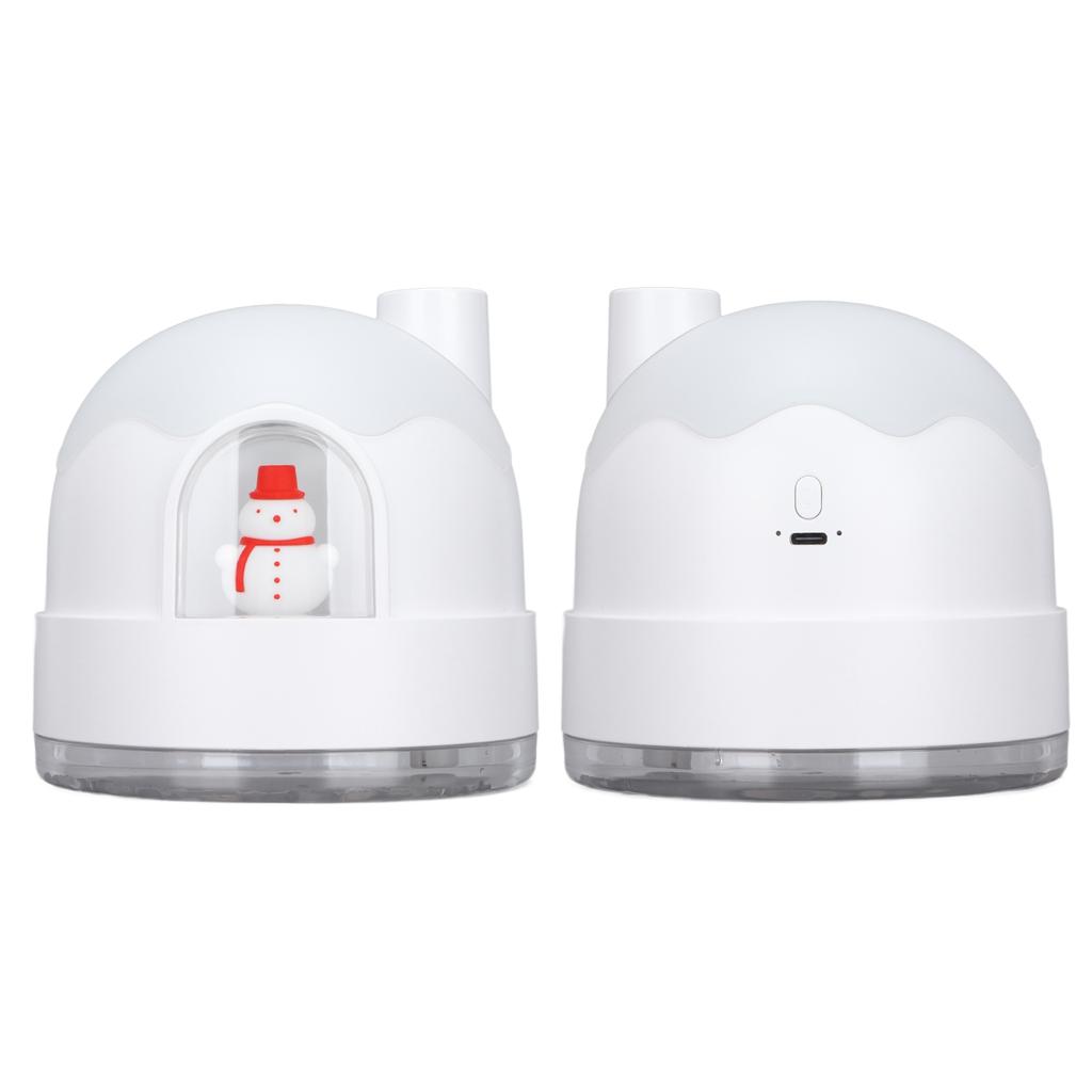 Umidificador Igloo Pequeno Boneco de Neve 350ml Bateria Recarregável USB Umidificador Portátil para Carro Escritório Quarto
