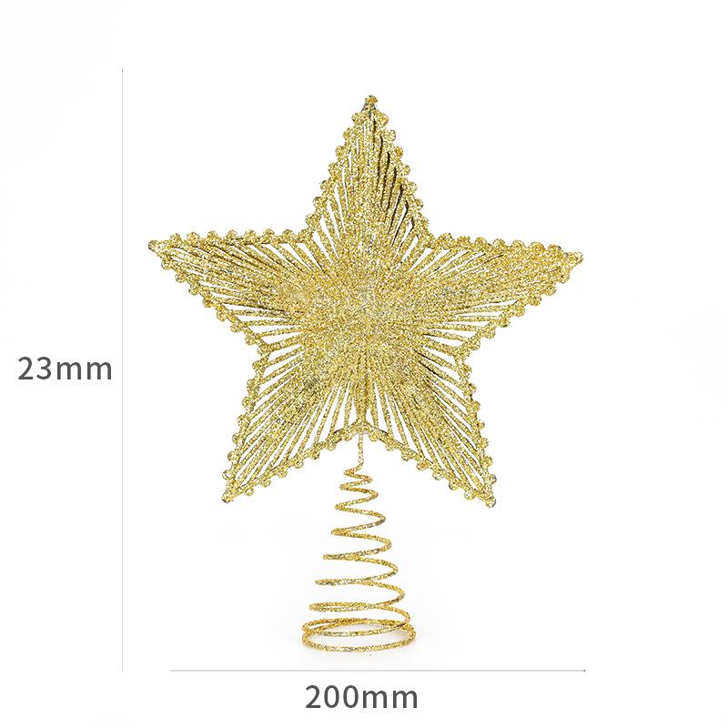 Glitter Star Christmas Tree Topper – Five-Pointed Holiday Decoration