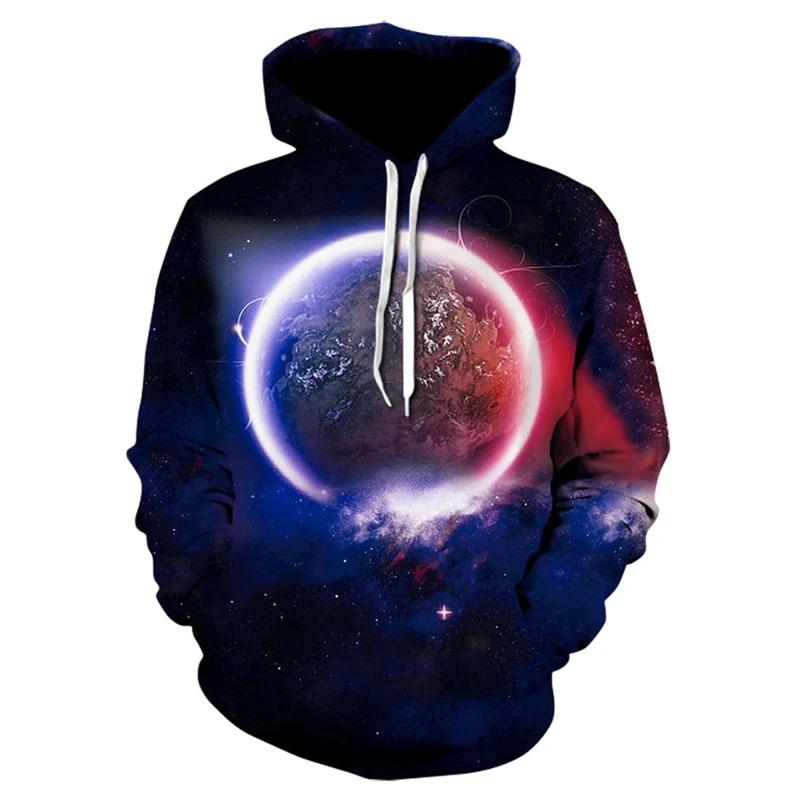 Spring New Starry Sky Colorful Fashion Hoodie Men's Sweatshirt Hooded 3d Clothing Hoodie