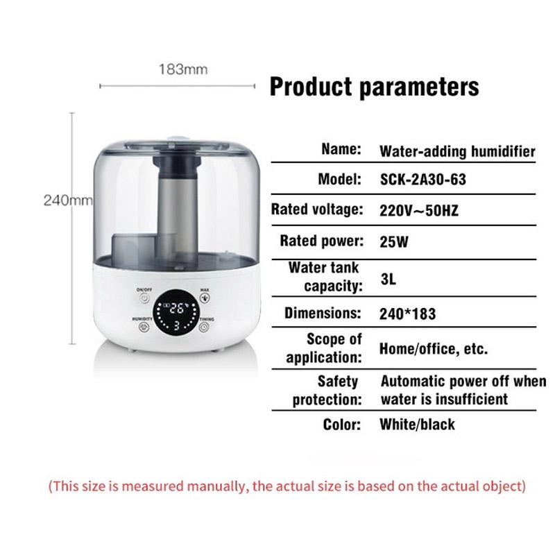 3L Air Humidifier Large Capacity Home Humidifier Plant Mist Aroma Diffuser with Remote Control Timer