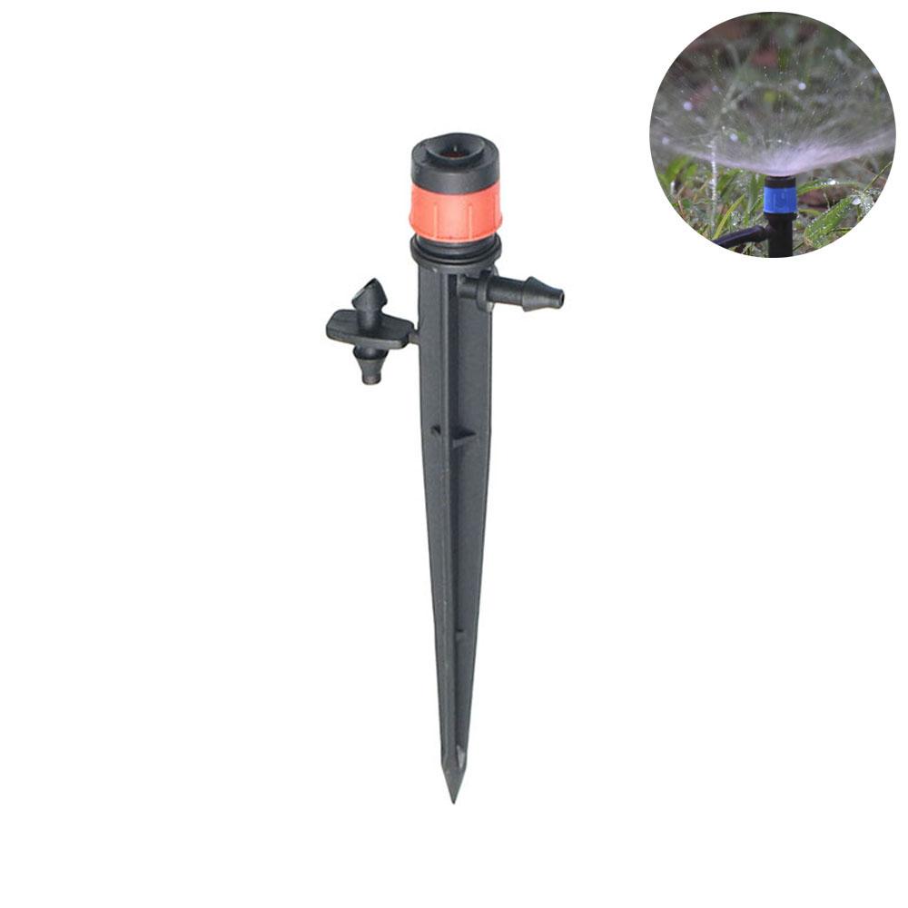 10 Pcs All-round Scattering Dripper Sprinklers With Support 13cm 360 Degrees Watering Sprinklers Garden Water Irrigation System