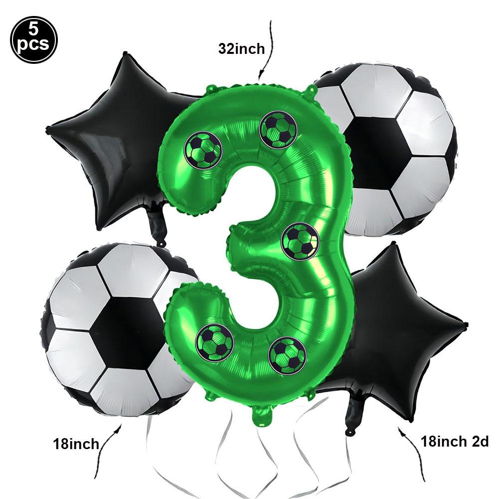 Football Balloon Birthday Decoration Boy Digital Balloon Football Trophy Aluminum Foil Balloon Birthday Party FestivalDecoration