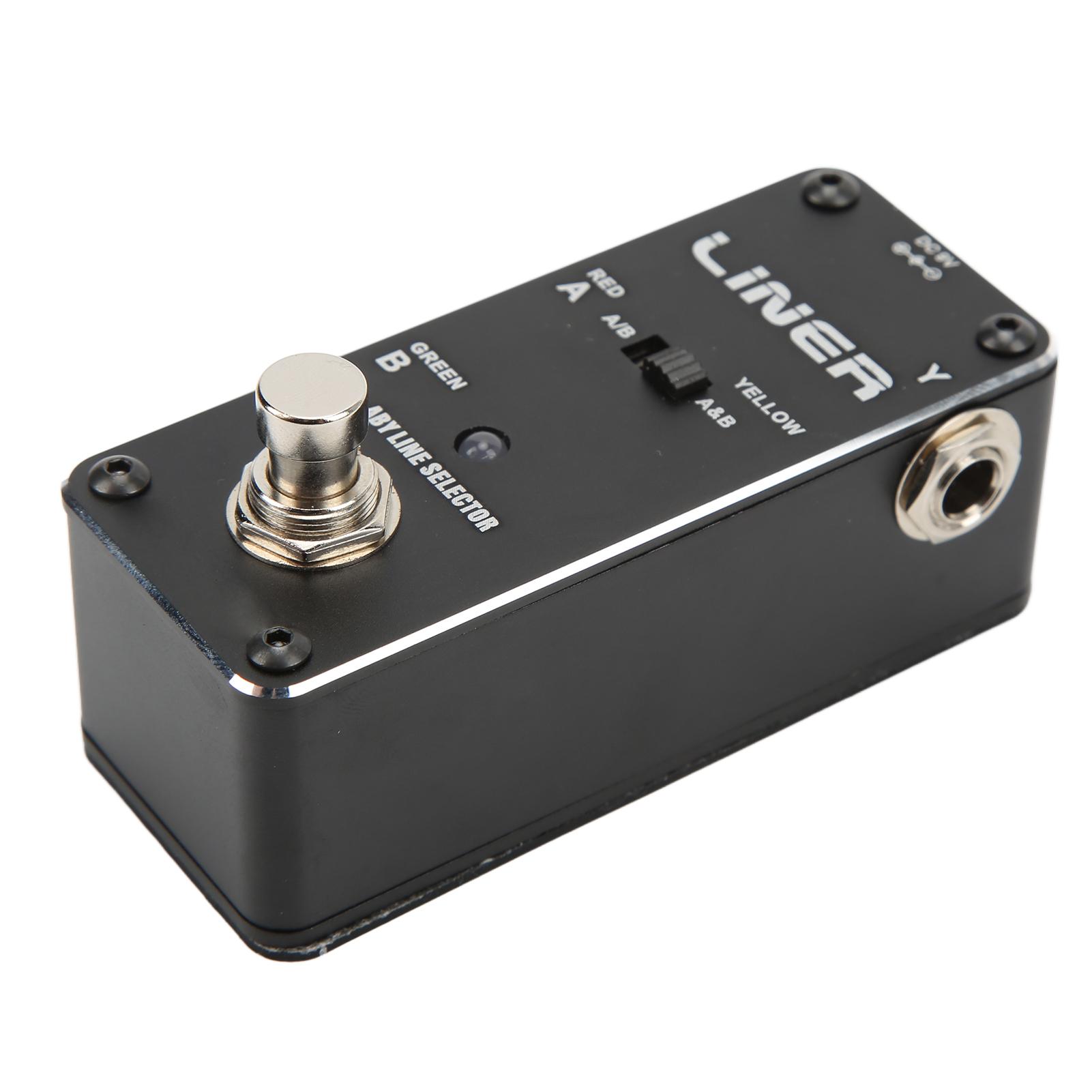 

Line Selector Guitar Pedal Mini Black Metal Electric Guitars Pedals with Ture Bypass