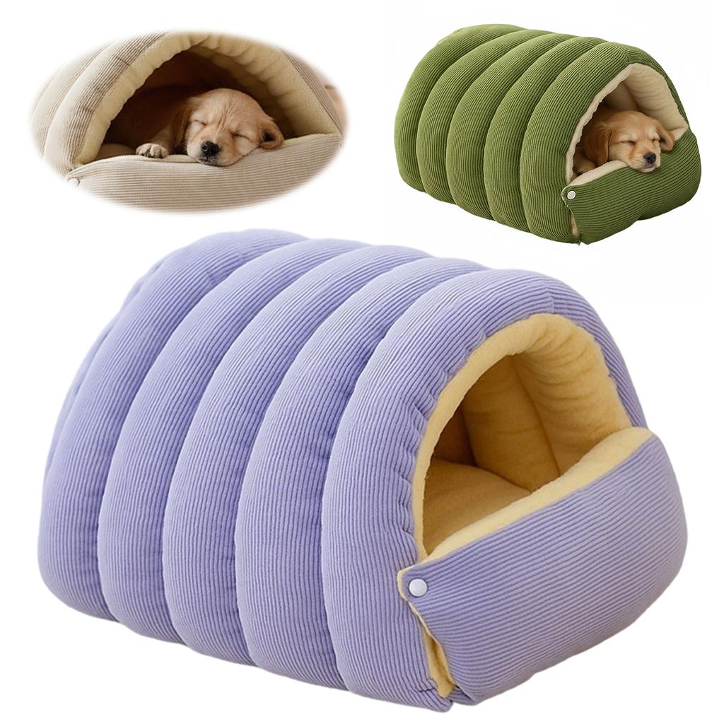 Katzenbett mit abnehmbarem Kissen Warme Höhle Nest Haustierzelt für Kätzchen und kleine Haustiere im Innenbereich