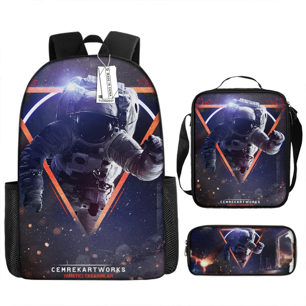 New astronaut schoolbag, boys, primary school students, grades 3 to 6, handsome and lightweight, junior high school students, backpack, large capacity