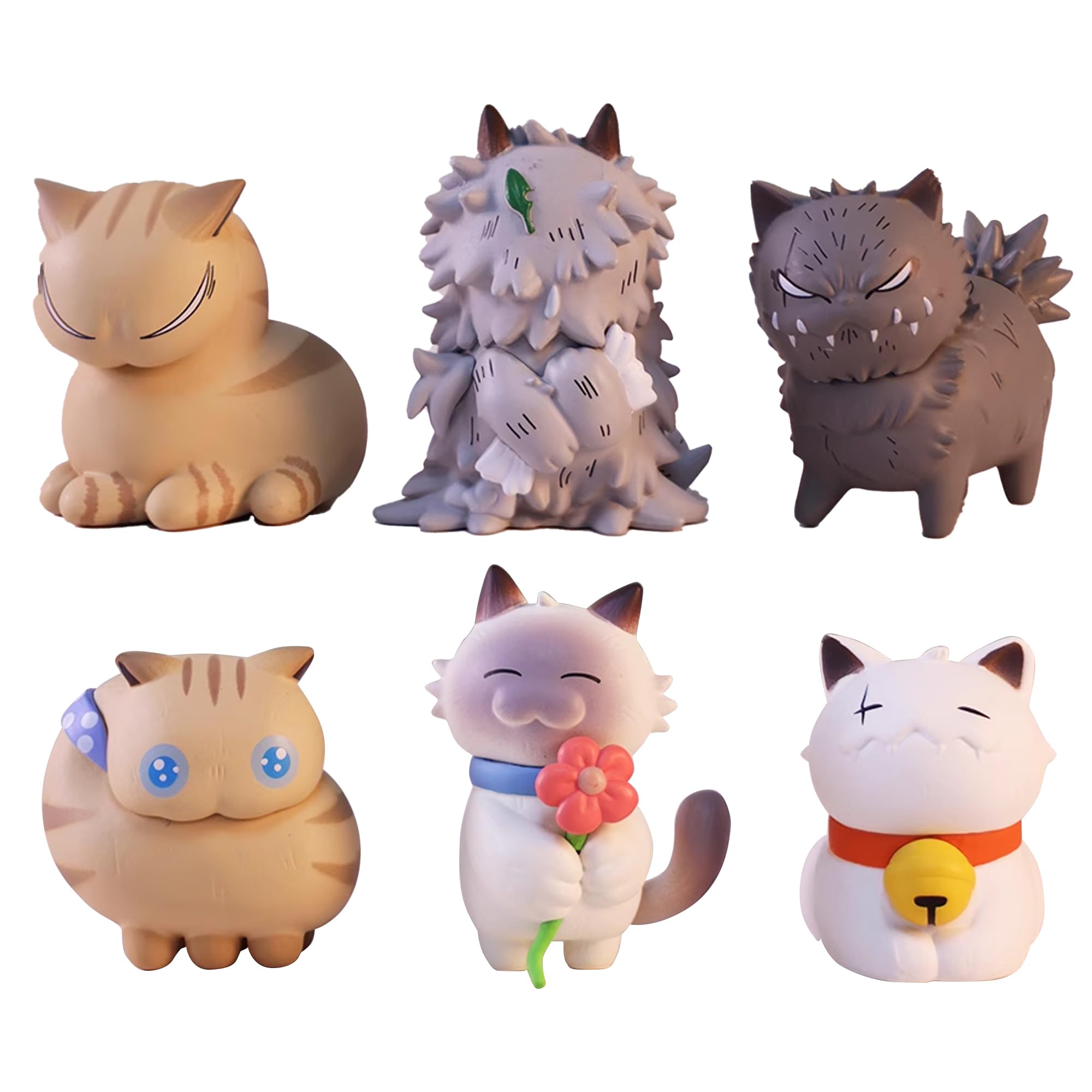 

AAGWW Фигурки кошек Капсульная игрушка Гачапон Игрушка-персонаж Милый подарок Бездомный Набор из 6 штук, Игрушка, Набор, Декоративный, Фигурка, (Бродячий кот)