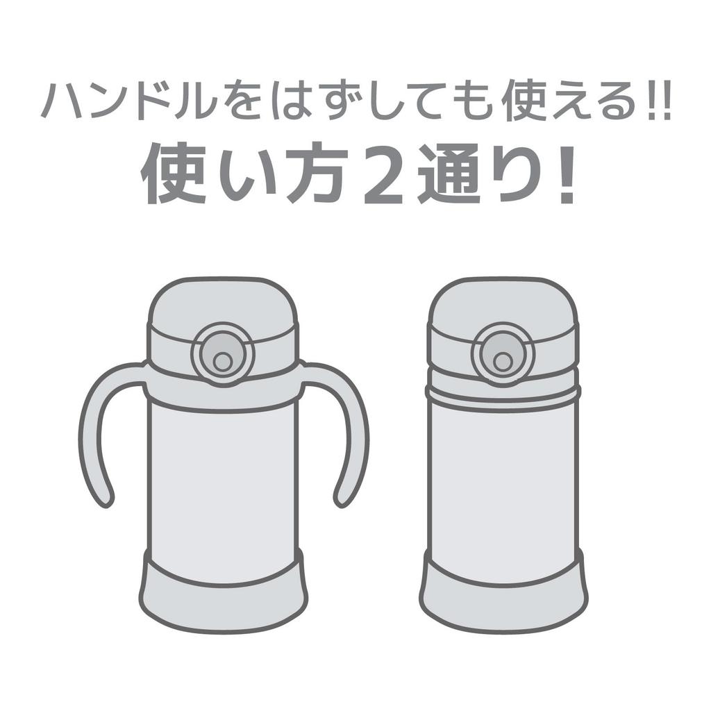 Thermos Vacuum Baby Straw Keeps Drinks Cold GY Mug, 350ml, Gray, Only, FJT-350