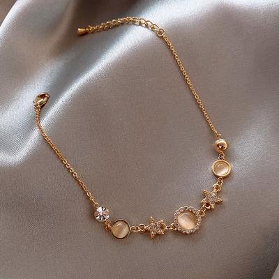 Pulsera de estrella de ópalo de moda estilo ins joyería minimalista para mujeres regalo para mejor amiga accesorio para estudiantes