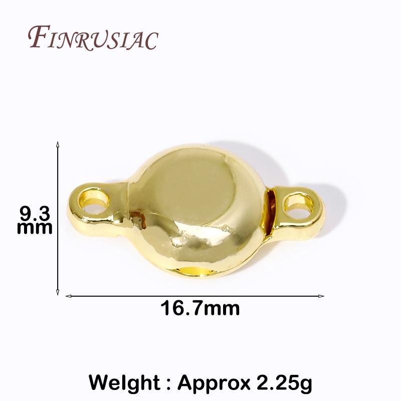 

DIY Necklaces Accessories 18K Gold Plated Round Magnetic Clasps Magnet End Clasp Connectors DIY For Jewelry Making Fittings 2 Pieces