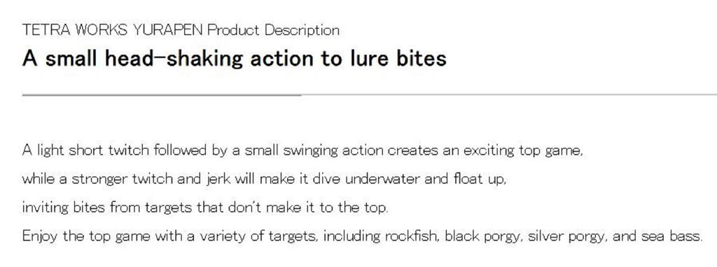 DUO Tetra Works Yurapen 48 Mm Floating Lure CCC0653 (9104)