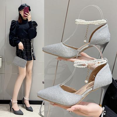 Sandales à talons hauts et bout pointu pour femmes, nouvelle mode