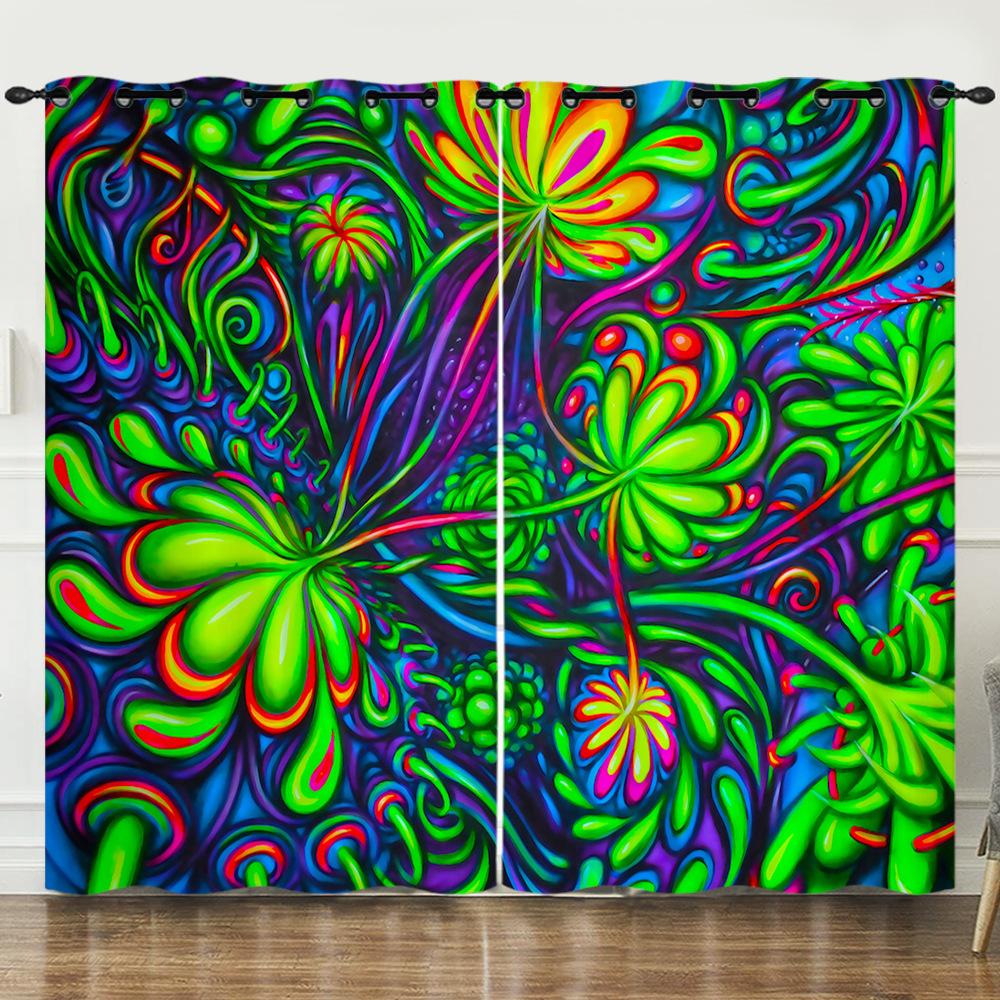 

Занавеска Художественная Живопись Роза Цифровая Печать Блэкаут Занавеска Люверсы 97cm*114cm*2