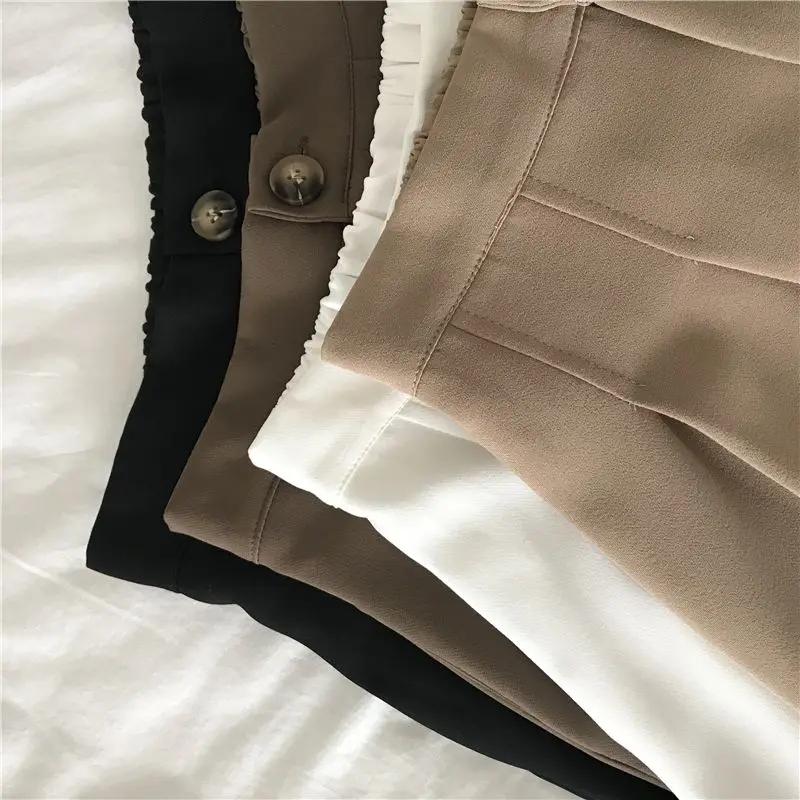 Summer Oversized Pleated Shorts High Waisted A-line Wide Leg Pants Casual Pants