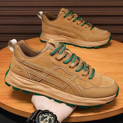 Modne męskie buty 2024 Nowe jesienne sportowe buty do biegania Antypoślizgowe sznurowane na grubej podeszwie Buty Forrest Gump Oddychające sneakersy