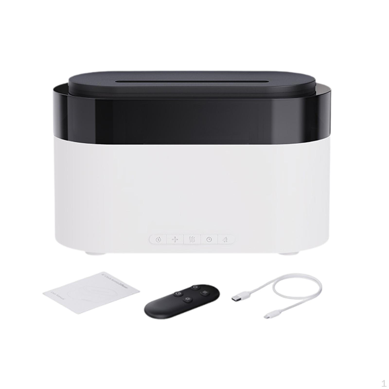 

Essential Oil Diffuser 150ml Water Tank Small Humidifier with Flame Night Light білий