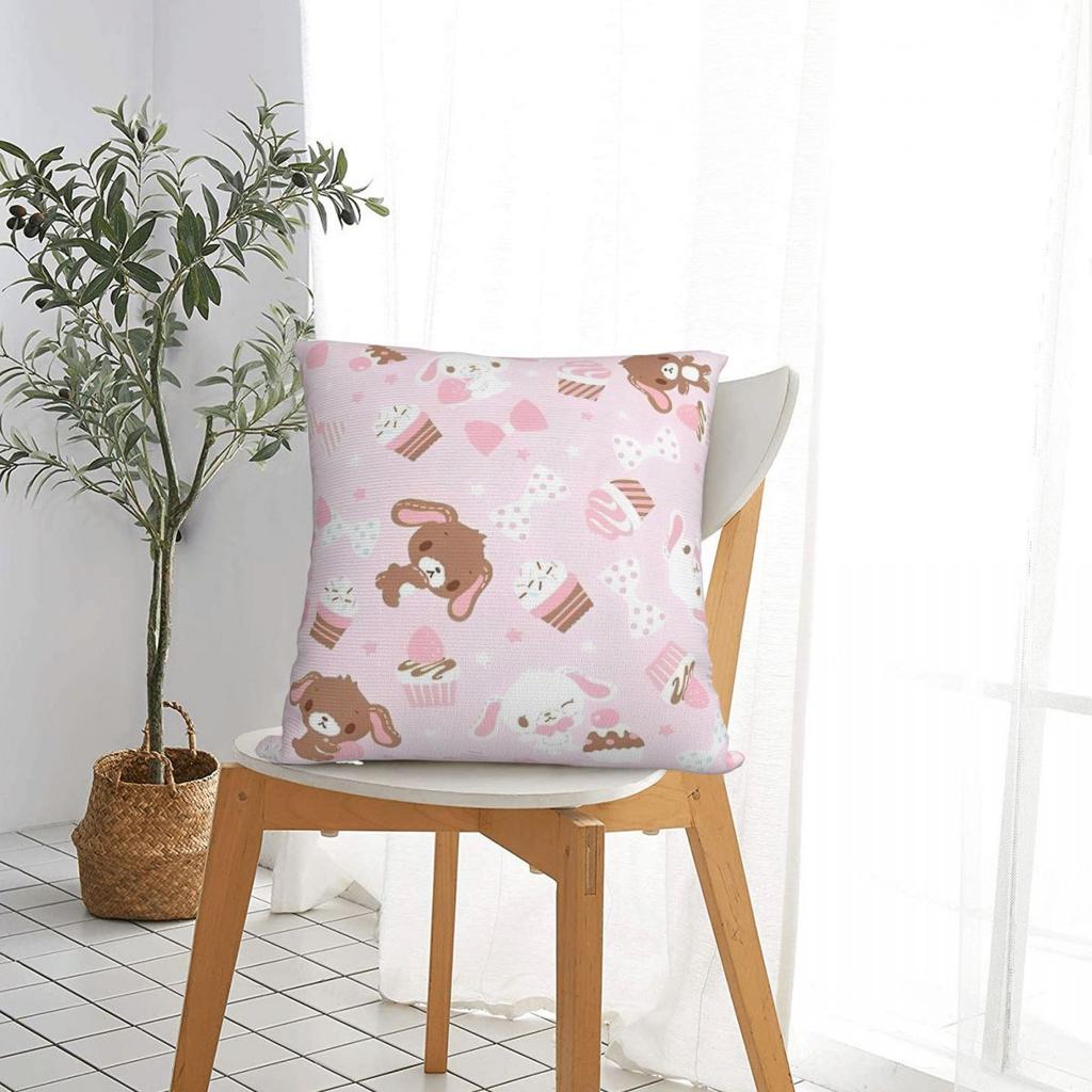 Cartoon Sugarbunnies Square Pillow Case Cushion Covers Creative Decorative Pillowcase for Sofa 40*40cm