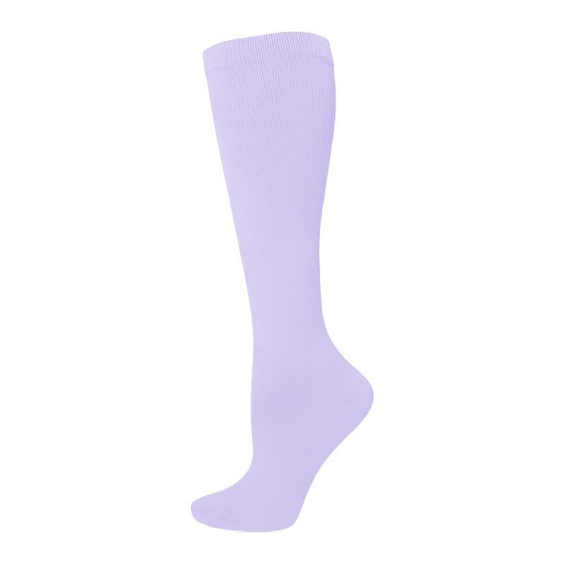 Solid Color Low-Pressure Compression Socks for Sports & Nurses