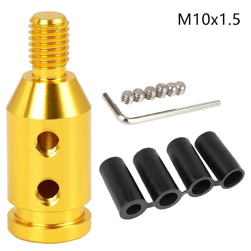 Universal Car Auto Aluminum Gear Shift Knob Adapter For Non Threaded Shifters