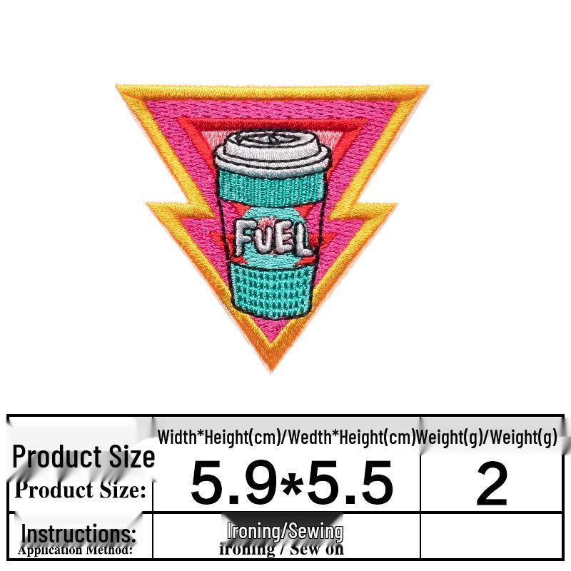American Style Cartoon Rocket Basketball Embroidered Clothing Patch