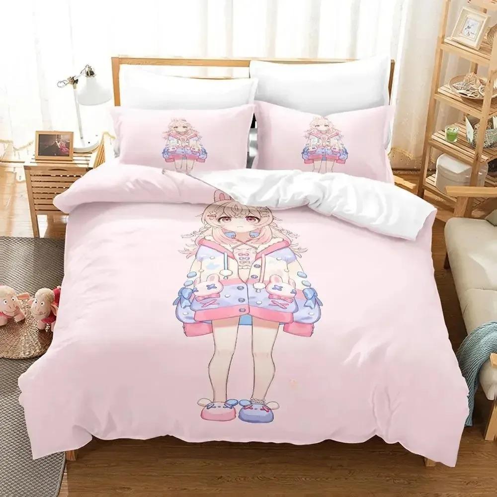 Kawaii Pipkin Pippa Bedding Set Single Twin Full Queen King Size Bed Set Adult Kid Bedroom Duvet cover Sets Anime Bed Sheet Set