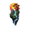 Mountains and Rivers Nature Views Car Sticker Vinyl Decal Waterproof Rear Window Motorcycle Camper Bumper Truck Laptop Decoration SH1221