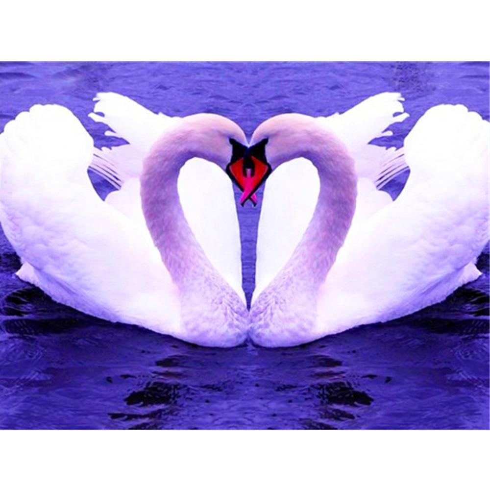 Diy Diamond Painting Lovers Swans Pictures Of Rhinestones Diamond Embroidery Cross Stitch Animal Mosaic Sale Home Decor