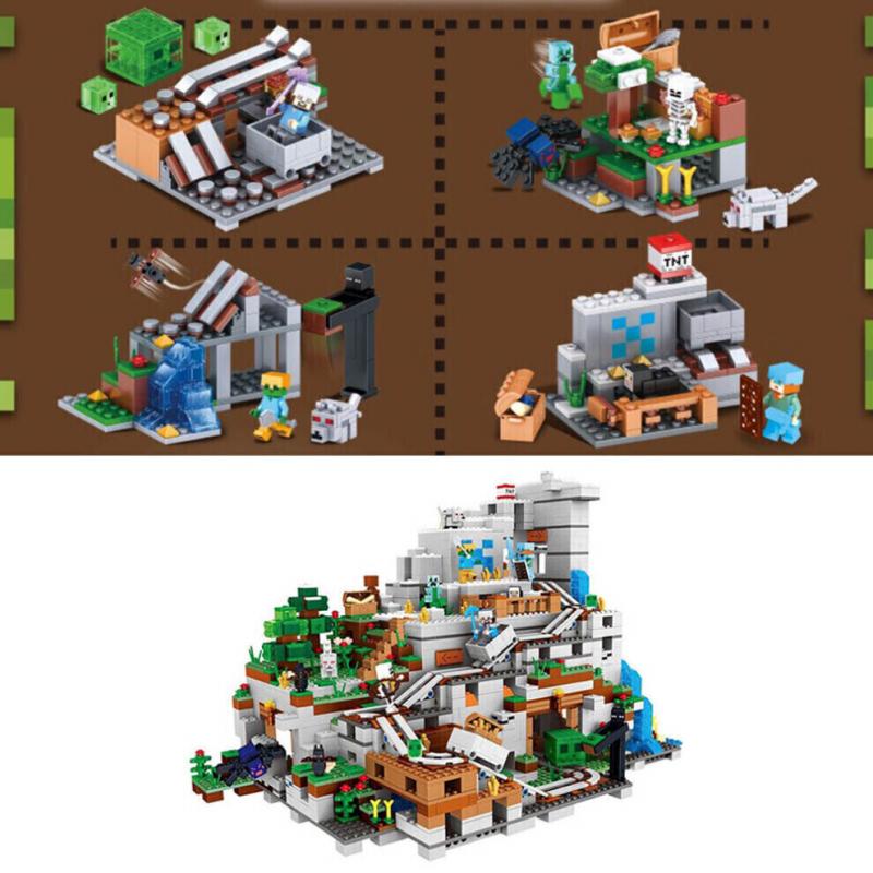 Minecraft Building Blocks The Mountain Cave Set with Minifigures My World Series