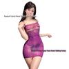 Sexy Lingerie Sheer Lace Panel Bodycon Spaghetti Strap Mini Dress for Women