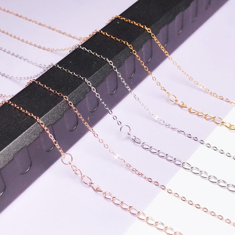 S925 Sterling Silver Women’s Adjustable Box Chain Necklace Choker with Extension