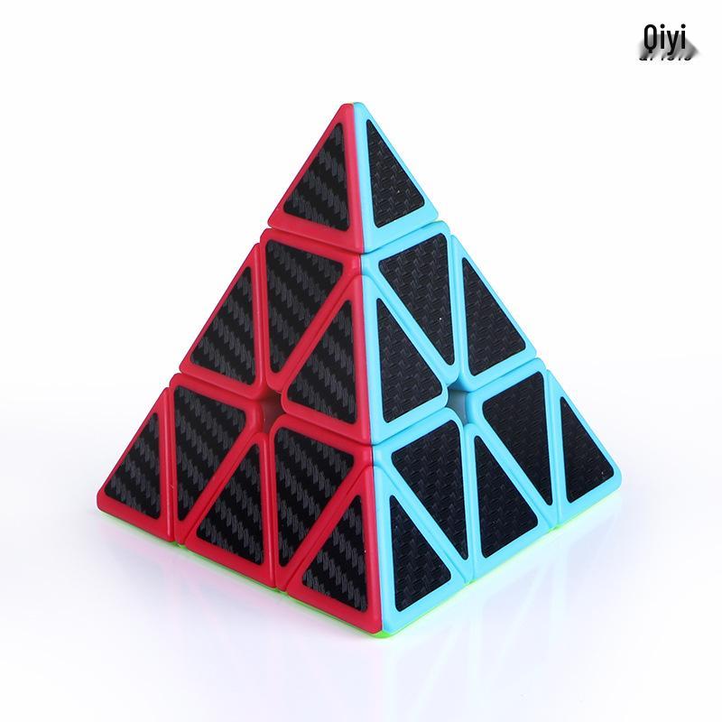 Qiyi Carbon Fiber Magic Cube Set 2x2 to 5x5 & Maple Leaf Pyramid Puzzle