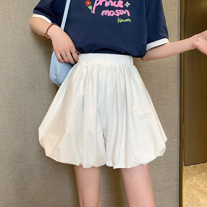

2026 Summer Korean High-Waist Slimming Lantern Pants for Short People - Versatile & Casual XS белый