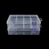8-Compartment Adjustable Transparent Storage Box for Phone, Cables & Crafts