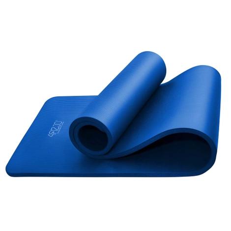 exercise mat 10 mm foam 180x60 cm navy blue