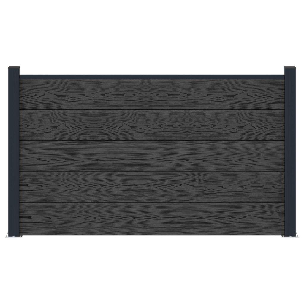 WPC and Aluminum Fence Panel Black