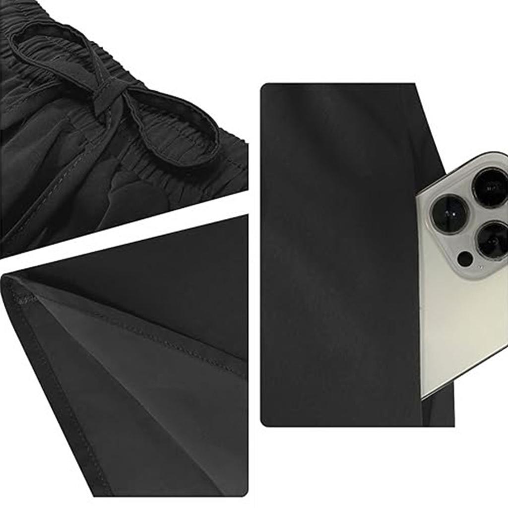 Yousheng Maxirock Verstellbarer Kordelzug Elastischer Hoher Bund Langer Rock mit Großem Saum Blumendruck Taschen Damenrock