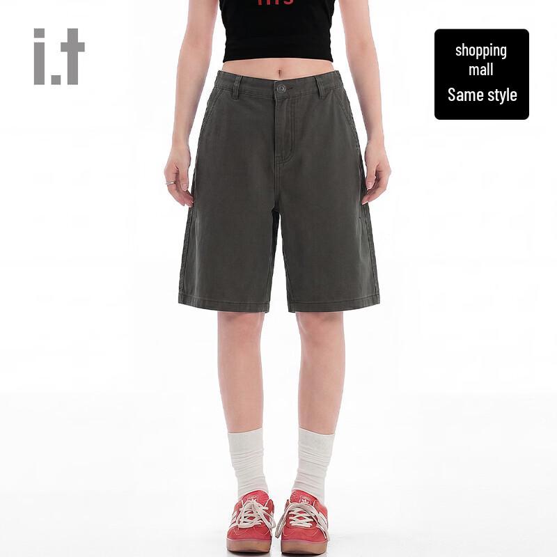 CHOCOOLATE Unisex Loose Fit Cotton Twill Cargo Shorts M