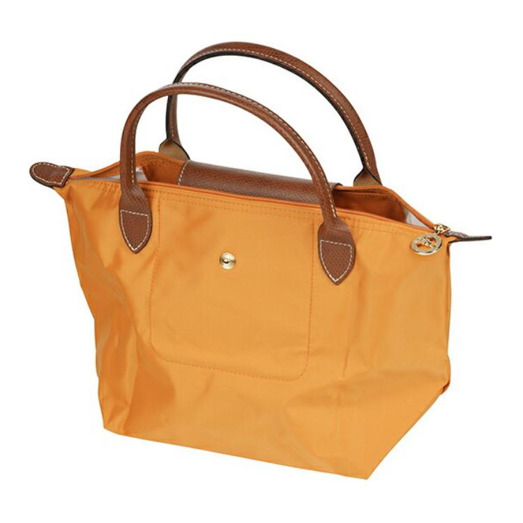 Longchamp Le Pliage Original 23 Kurzer Griff Druckknopf Reißverschluss Recycelter Stoff Mit Lederbesatz Knödel-Tragetasche Klein Damen-Tragetaschen 1621089025